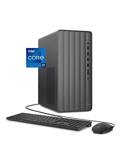 HP Envy Desktop, 12th Gen Intel Core i7-12700, 32GB RAM, 512GB SSD & 1 TB SATA Hard Drive, Windows 11H, Wi-Fi & Bluetooth, Wired Keyboard & Mouse, Pre-Built PC Tower (Renewed)